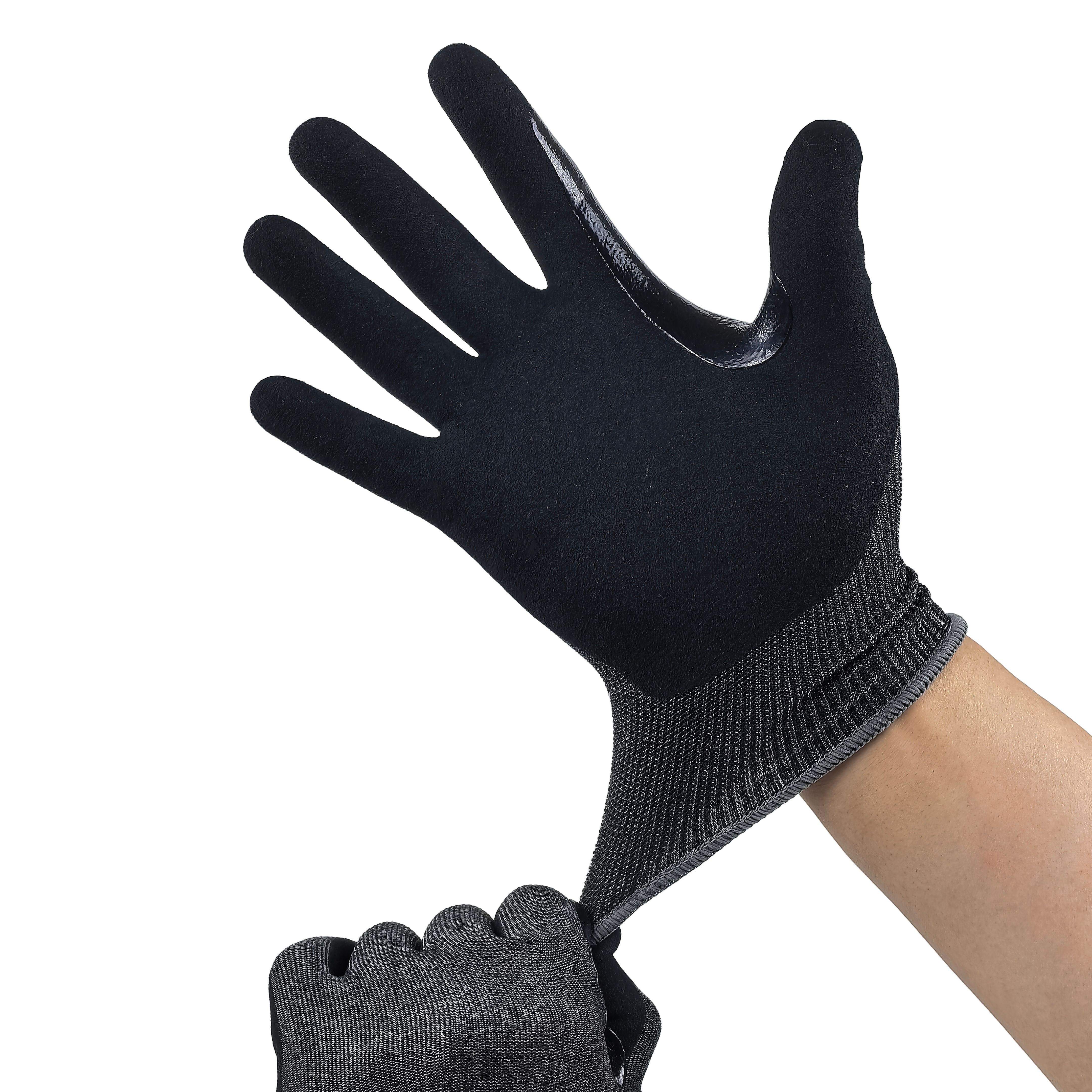 Cut Level D Sandy Nitrile Gloves 21G Reinforced Fourchettes & Voyager Palm for Lightweight Precision Handling in Logist