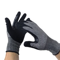 Cut Resistant Sandy Nitrile Gloves 15G with Reinforced Fourchettes & Voyager Palm for Metal Handling & Workshop Safety