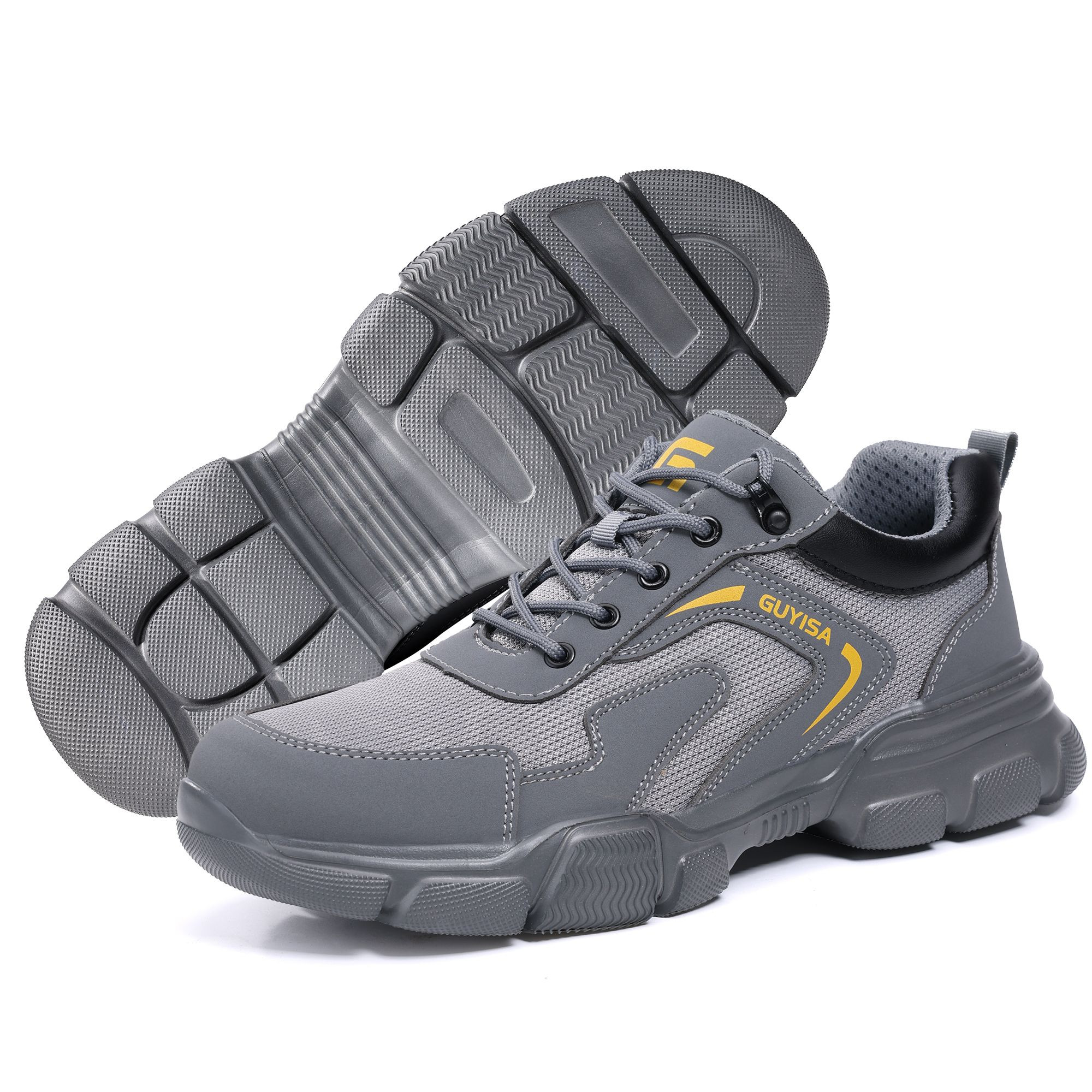 GUYISA Factory Direct Featherweight Drop & Nail Guard Safety Sneakers for Welding & Yard Work