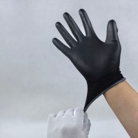 Multi-Color PU Palm Dipped Work Gloves 13G Polyester Base in White, Grey, Black for Enhanced Grip & Material Handling