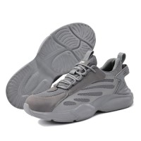 GUYISA Athletic Leather Safety Shoes Anti Puncture Lightweight Steel Toe for Logistics Light Construction