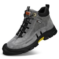 GUYISA Industrial Top Quality Comfortable Puncture Resistant Steel Toe Anti Slip Rubber Sole High Safety Shoes
