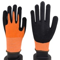 Cut Level 5 Nitrile Sandy Gloves 13G for Industrial Safety & Anti-Slip Protection