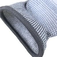 EN61340 ESD Safe PU Palm Dipped Gloves 13G with Carbon Fiber Conductive Fingertips for Electronics Assembly & Static-Se