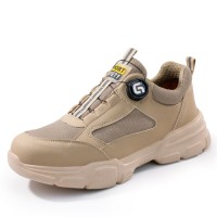 GUYISAAnti Smashing and Anti Piercing Waterproof Microfiber Upper Safety Shoes Lightweight EVA Outsole Safety Shoes