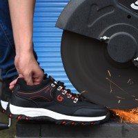 GUYISA All Season Anti Puncture Safety Boots with Metatarsal Guard Heavy Duty Rubber for Outdoor Construction