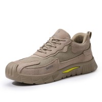 GUYISA Safety Shoes for Men Insulation 10kv Toe PU Shoes for Men Anti-puncture Suede Safety Shoes