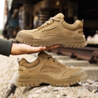 GUYISA Faux Suede Upper Safety Shoes Anti-smash Anti-puncture Industrial Steel Toe Safety Shoes