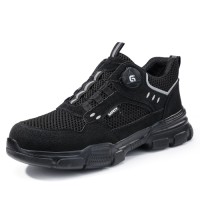 GUYISA Lightweight Rubber and Plastic Outsole Safety Shoes Smart Button Safety Shoes Wear-resistant Anti-smash