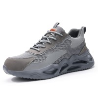 For GUYISA Mens Fashionable Light Weight Breathable Steel Toe Sport Safety Shoes for Winter for Outdoor Activities