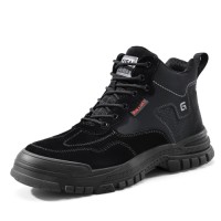 GUYISA Antistatic Puncture Proof Steel Toe Work Boots Insulation Anti Smashing Light Weight Safety Shoes for Men