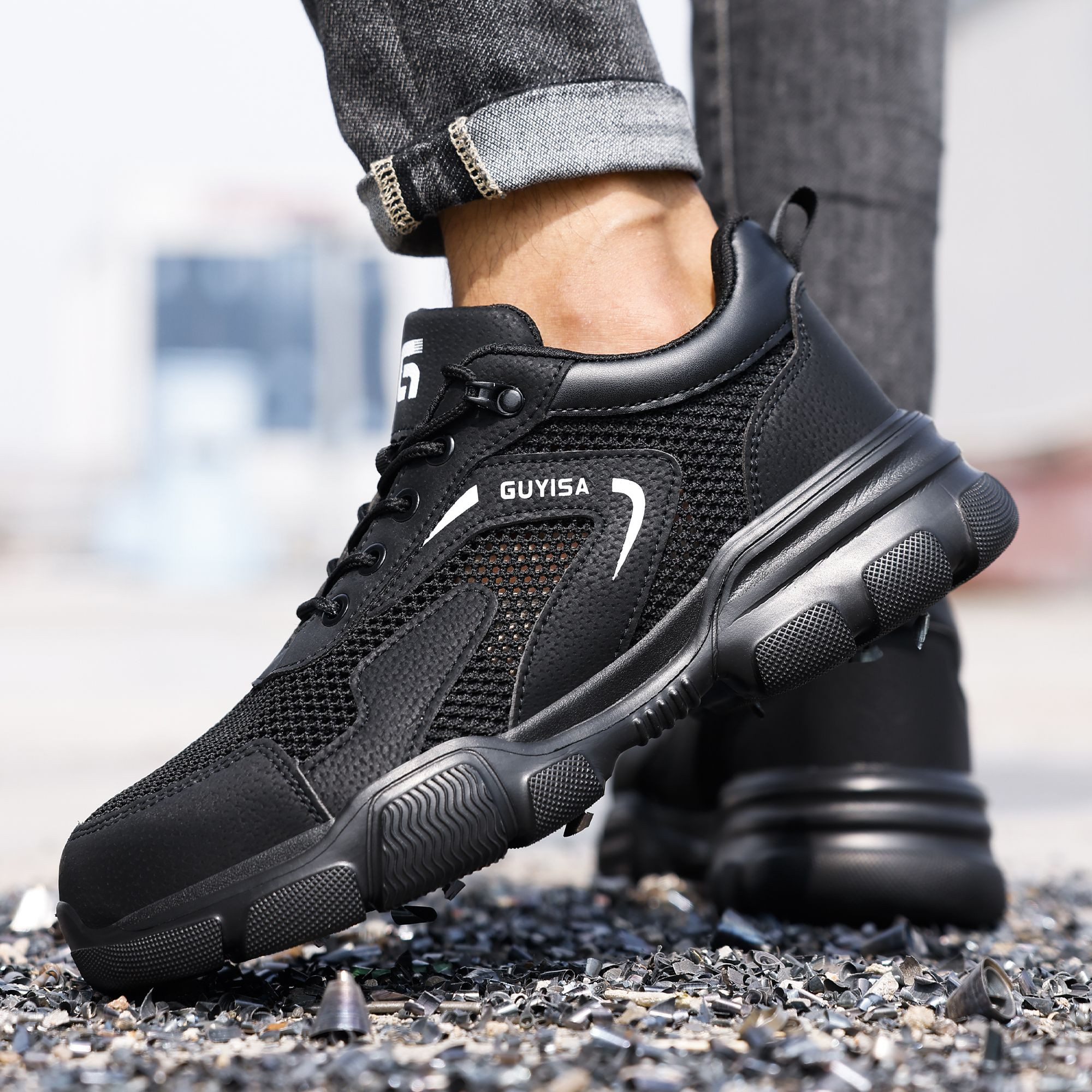 Hot Selling Summer Steel Toe Safety Shoes 10KV Electrical Insulationsafety Shoes Comfortable Man Safety Boots Steel Toe
