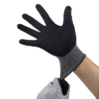 Cut Level 5 Anti-Slip Nitrile Sandy Gloves 13G Abrasion Resistant for Industrial Hand Protection & Workshop Safety