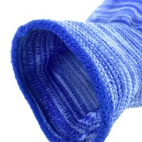 White PU Palm Dipped Gloves 13G Striped Nylon Blend for Enhanced Visibility & Workshop Safety