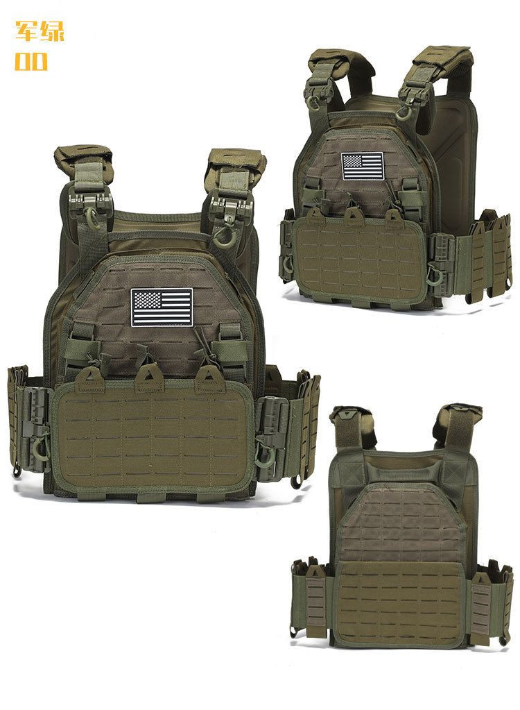 2025 new MOLLE tactical vest outdoor training vest 1000D waterproof and wear-resistant vest