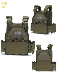 2025 new MOLLE tactical vest outdoor training vest 1000D waterproof and wear-resistant vest