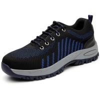 Flyknit Upper & Kevlar Midsole Shoes, Lightweight & Durable with Plastic Toe Caps & PU Outsole for Comfort