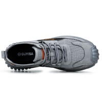 GUYISA Mens Lightweight Breathable Work Safety Shoes Wear-Resistant Anti-Smashing Anti-Piercing Upper for Outdoor Work