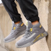GUYISA Steel Toe Safety Shoes for Men Waterproof Work Boots Anti-Smash Lightweight Hiking Boots Industrial