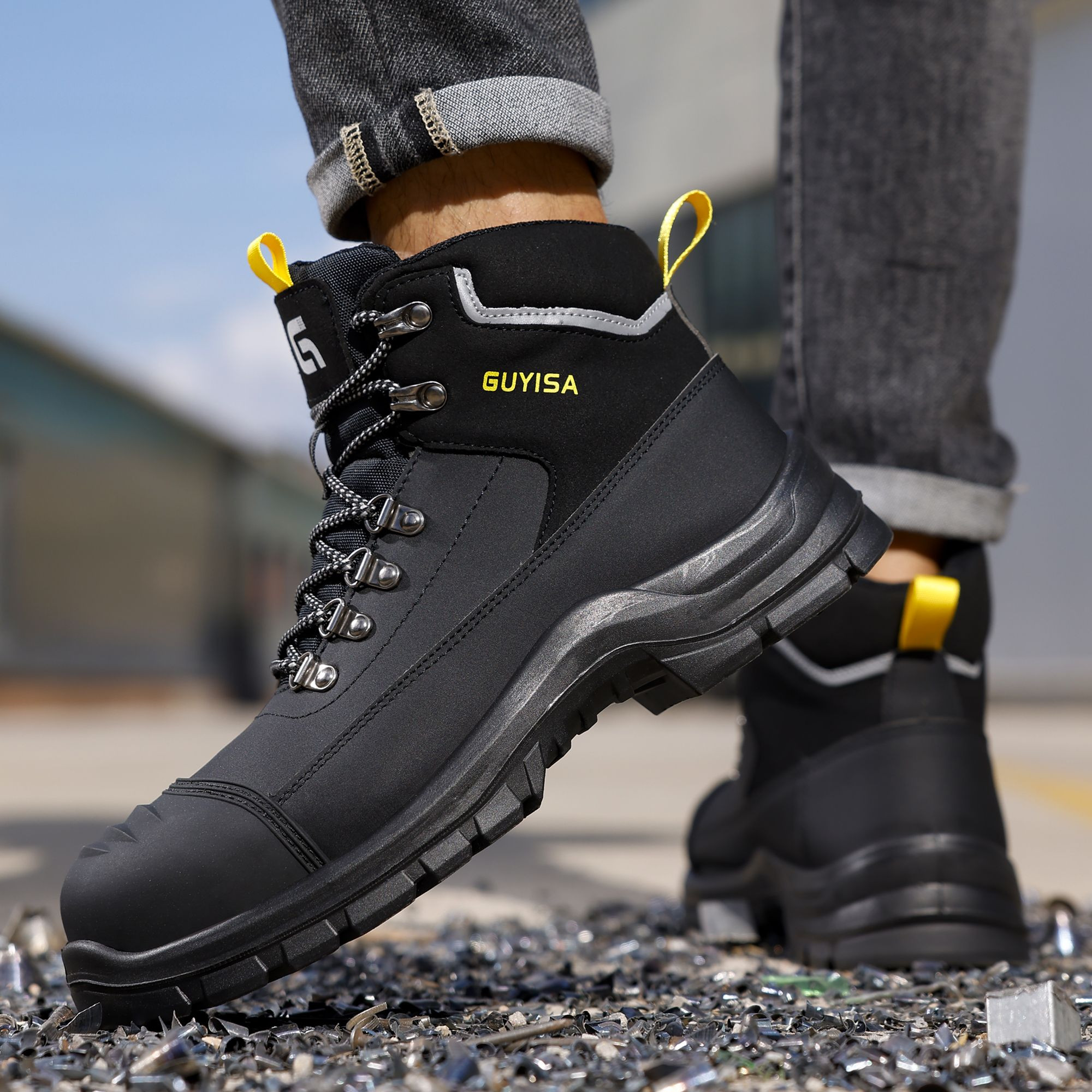 Hot Sale All Seasons Durable Anti-Static & Anti Smashing High Electrical Hazard Protection Labor Safety Shoes Boots