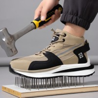 Hot Sale Lightweight Mens Safety Work Boots Anti-Smash Anti-Pierce for Summer Construction