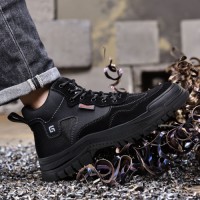 GUYISA Antistatic Puncture Proof Steel Toe Work Boots Insulation Anti Smashing Light Weight Safety Shoes for Men