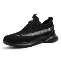 Wholesale Safety Boot Breathable Anti-Smash Steel Toe Cap Indestructible Work Shoes EVA Insole Anti-Slip Features