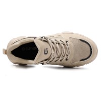 GUYISA Microfiber Upper Workwear Series European Standard Steel Toe Beige Color Safety Shoes for Unsex