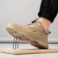 GUYISA New Style Workwear Microfiber Upper Plastic All Safety Boot for Hiking Fashionable Safety Shoes