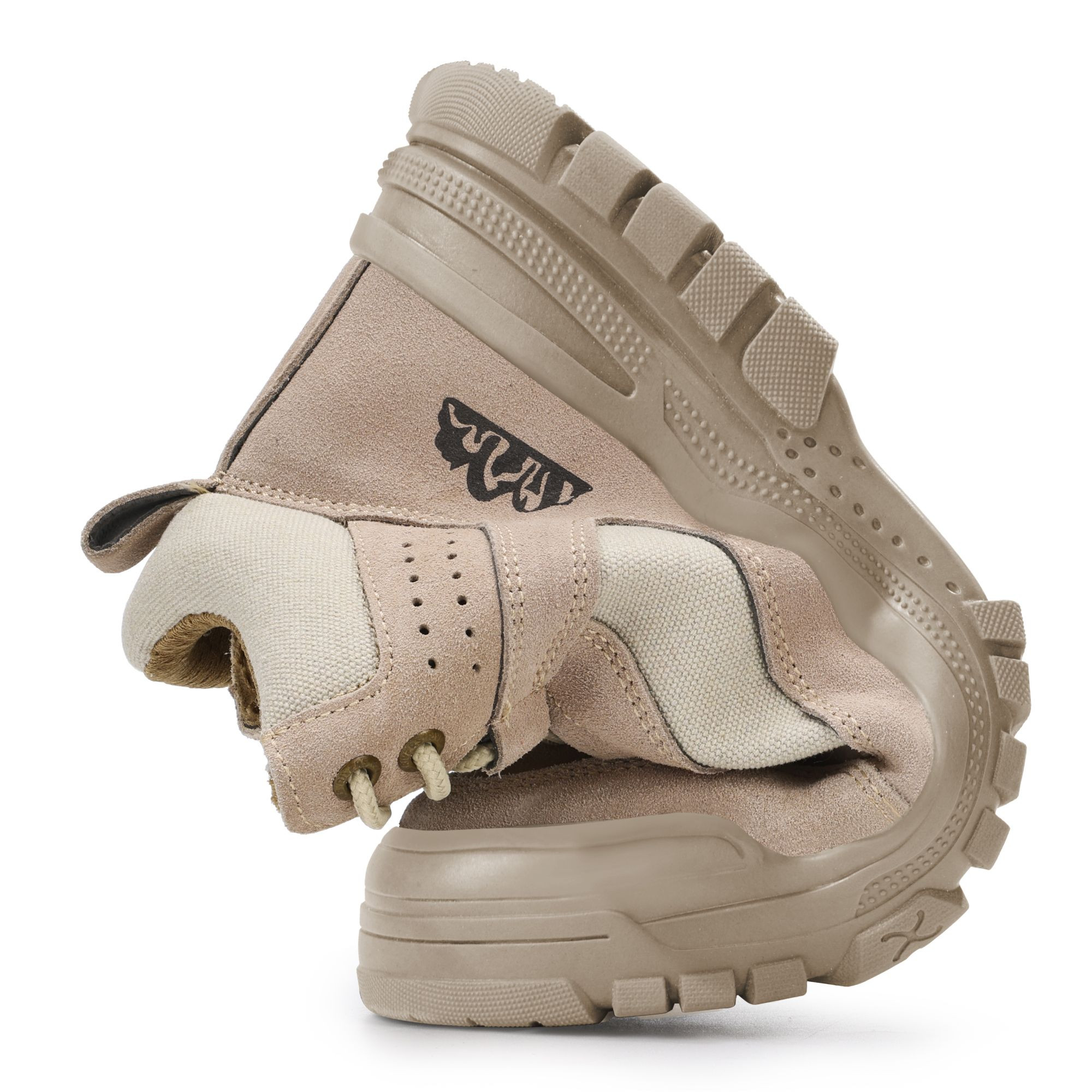 GUYISA New High-top Fashion Safety Shoes Outdoor Steel Toe Hiking Anti-smashing and Puncture-resistant Safety Shoes