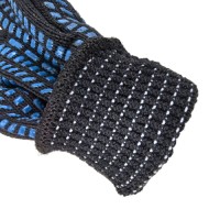 Non-Slip PVC Dotted Gloves 10G Black Poly-Cotton Blend for Enhanced Grip in Material Handling & Logistics