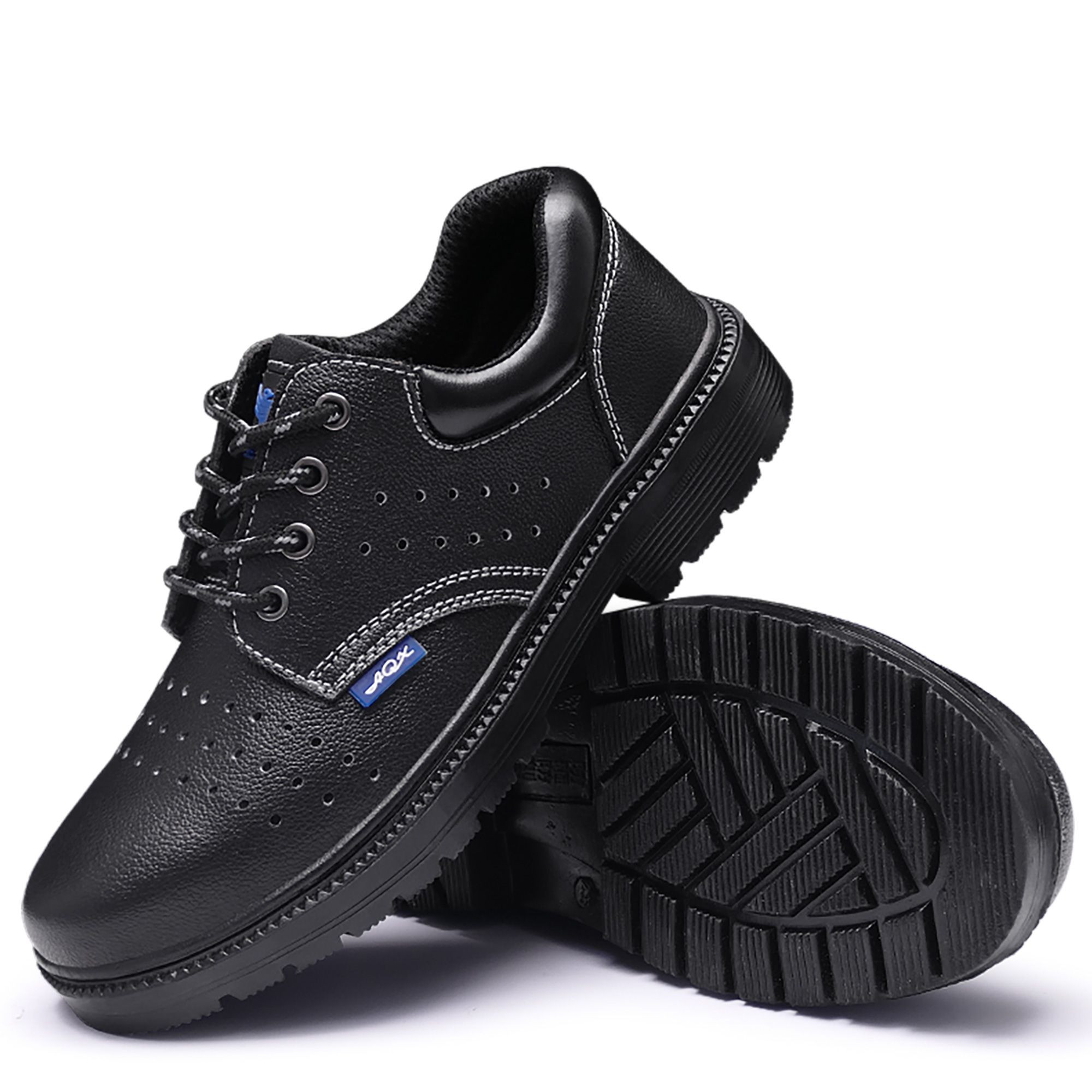 GUYISA Hot Sale Leather Labor Protection Footwear Non-Slip Waterproof with Impact & Puncture Resistant Guard