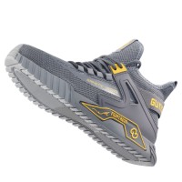 GUYISA Gray Fashion Safety Shoes Outdoor Sports Steel Toe Anti-smash Breathable Work Boot