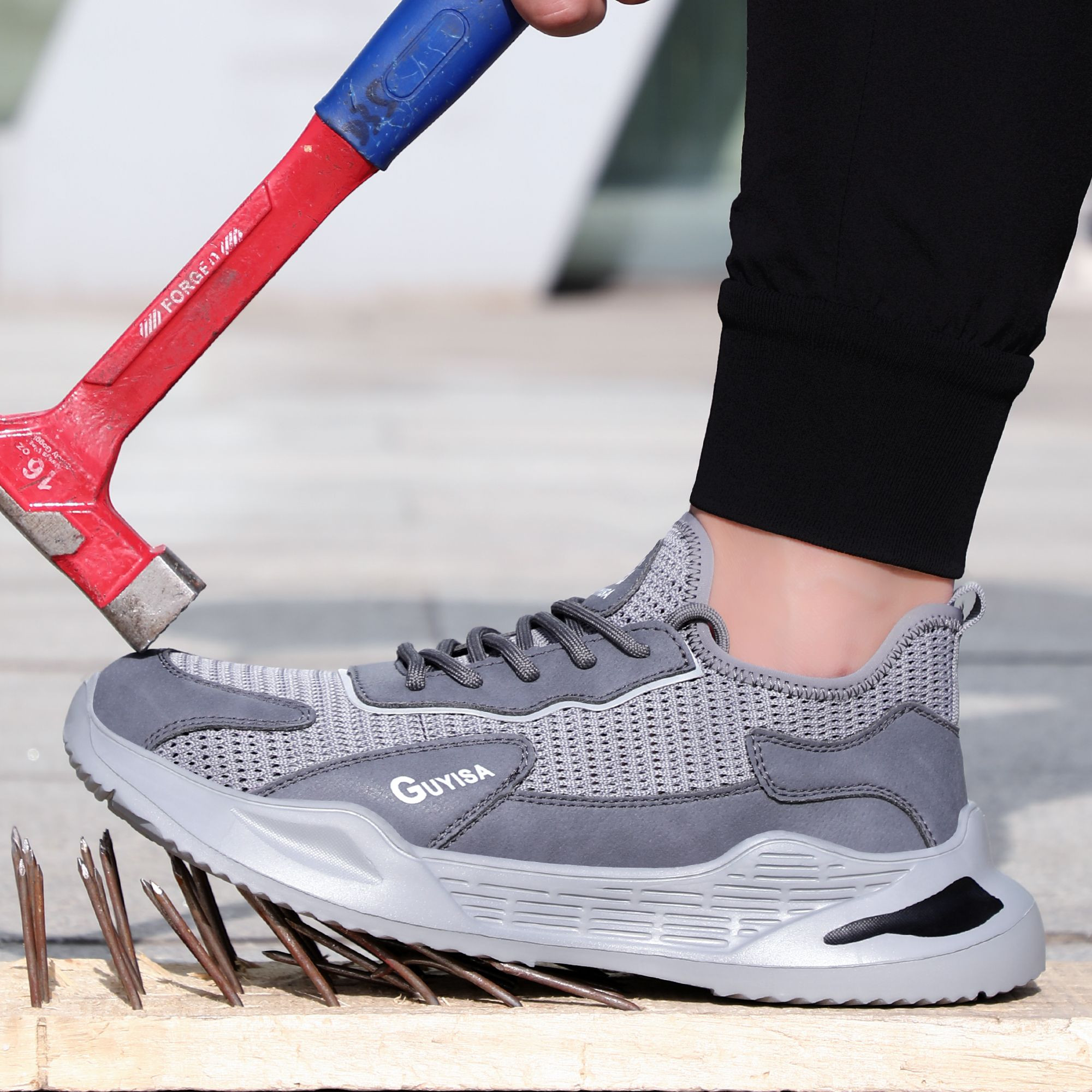 GUYISA Hot Selling Fashionable Metatarsal Guard Waterproof and Slip Resistant Anti-Puncture Steel Sole Safety Footwear