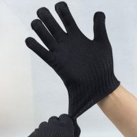Steel Core Reinforced Gloves High Strength Polyester Coated 7G for Industrial Cut Protection & Wire Handling Safety
