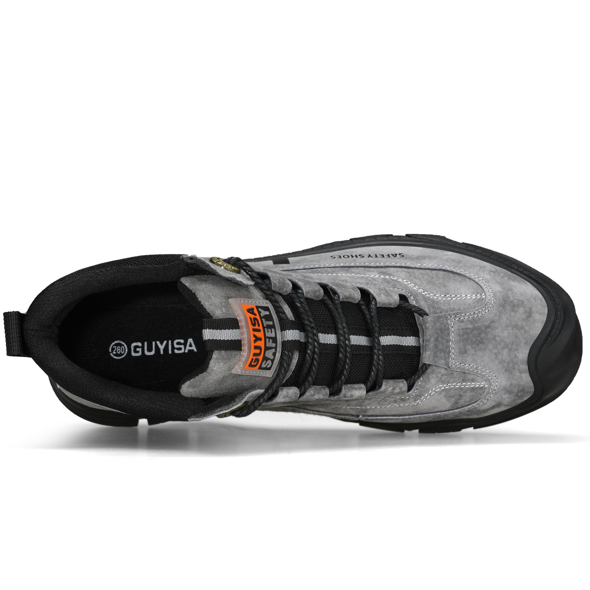 GUYISA Industrial Top Quality Comfortable Puncture Resistant Steel Toe Anti Slip Rubber Sole High Safety Shoes