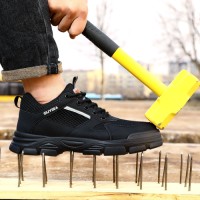 GUYISA Ergonomic Safety Shoes Slip Resistant Comfortable All Day Light Industrial Delivery Driving PU