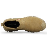 GUYISA Brand Construction Shoes Breathable Suede Wear-resistant Rubber Sole Mens Woodland Steel Toe Safety Shoes