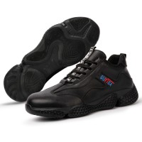 Guyisa Mens High Quality Impact Resistant Anti-Collision Shock Absorbing Safety Shoes for Welding