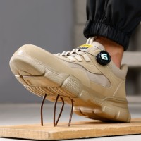 GUYISA Safety Shoes Workwear Series Microfiber Upper European Steel Toe Puncture Sole New Fashion Safety Shoes