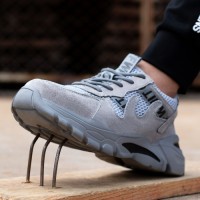 GUYISA Industrial Leather Safety Shoes Anti Puncture Impact Resistant Comfortable