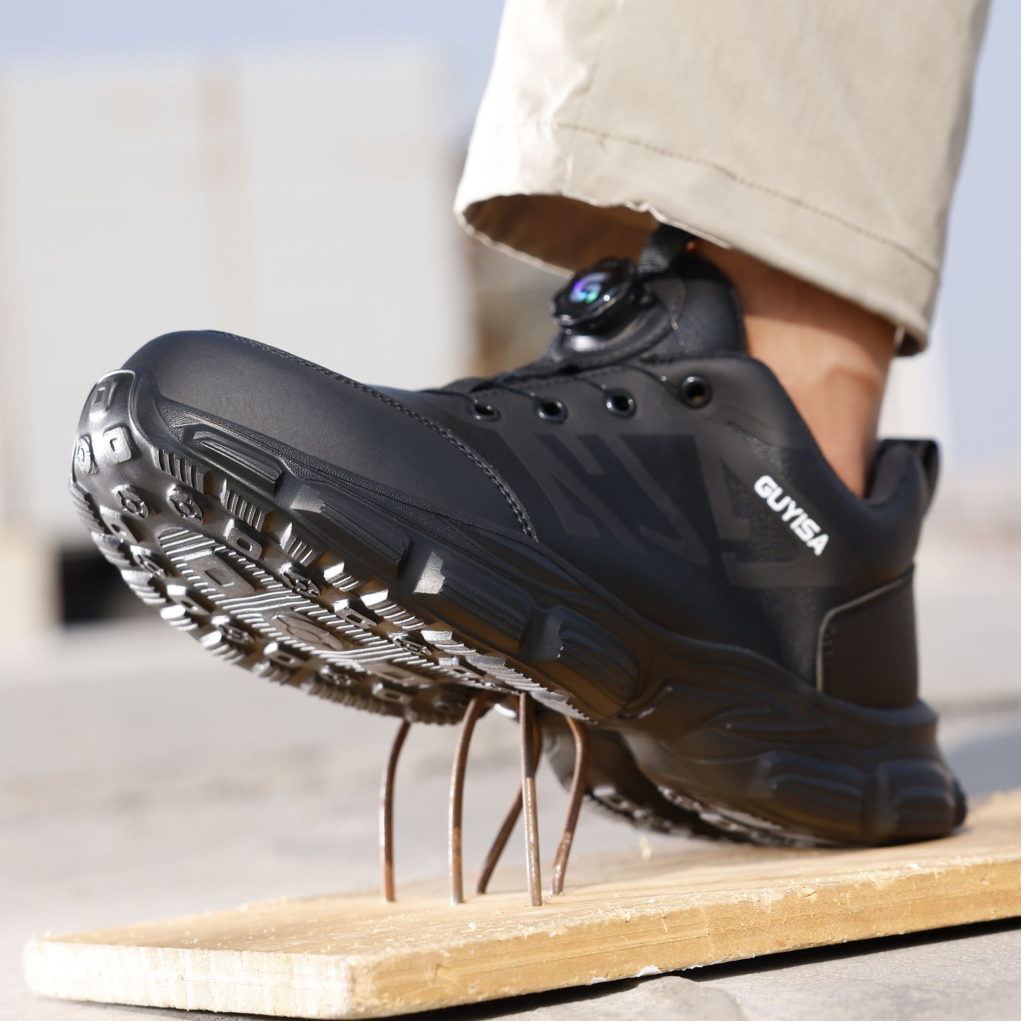 Hot Selling 2025 Anti Smashing Puncture Resistant Steel Toe Safety Shoes for Construction Demolition Site