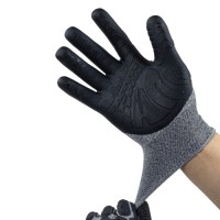 Shock-Absorbing TPE Gloves Marl Grey Nylon Spandex Blend 15G for Warehouse Safety & Logistics Handling