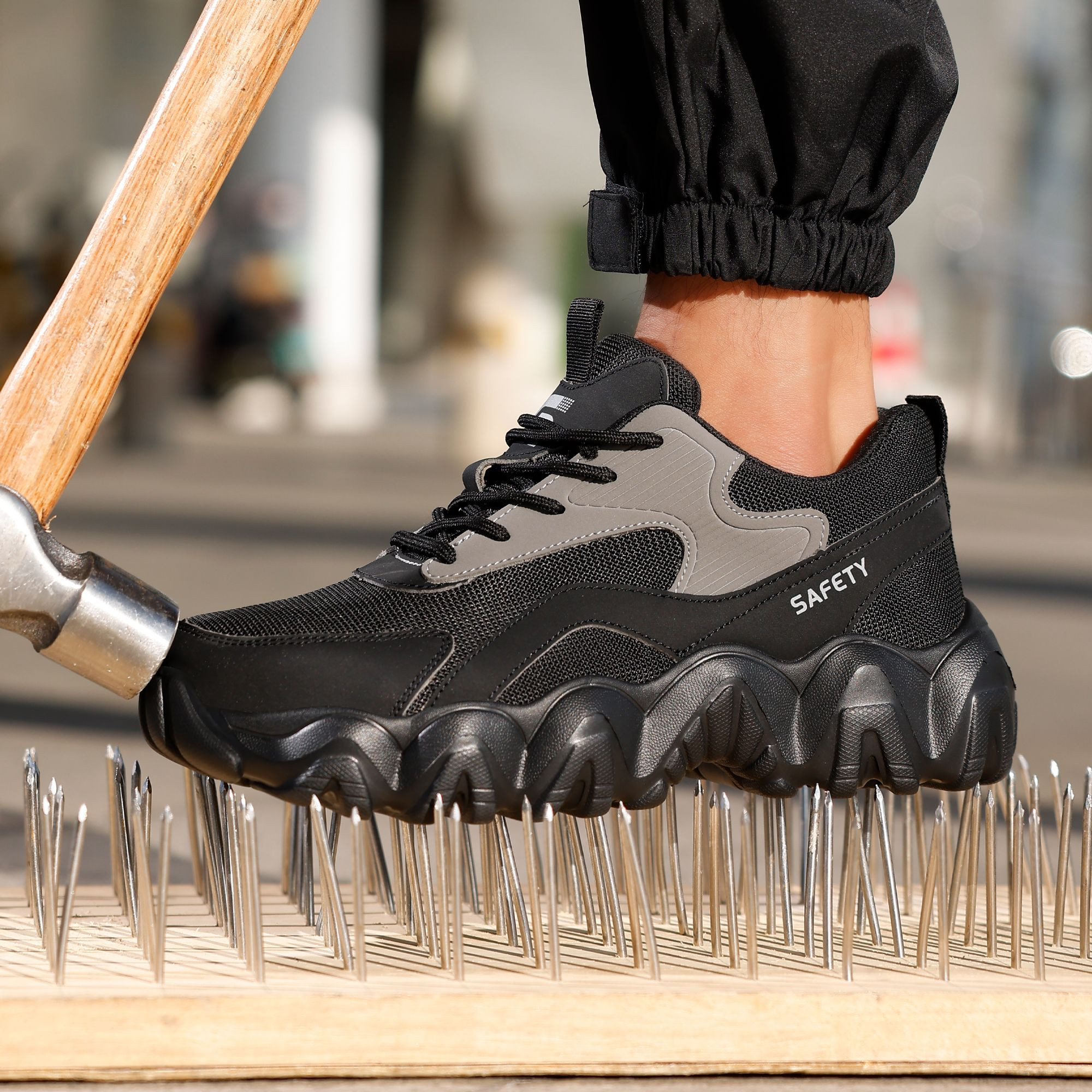 Sports Series Safety Shoes European Standard Steel Toe Microfiber Unsex Safety Shoes