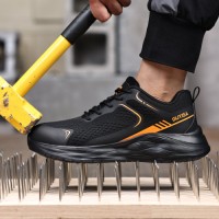 Best Selling Breathable Steel Toe Safety Shoes with Puncture Proof Sole for Work Hiking Walking