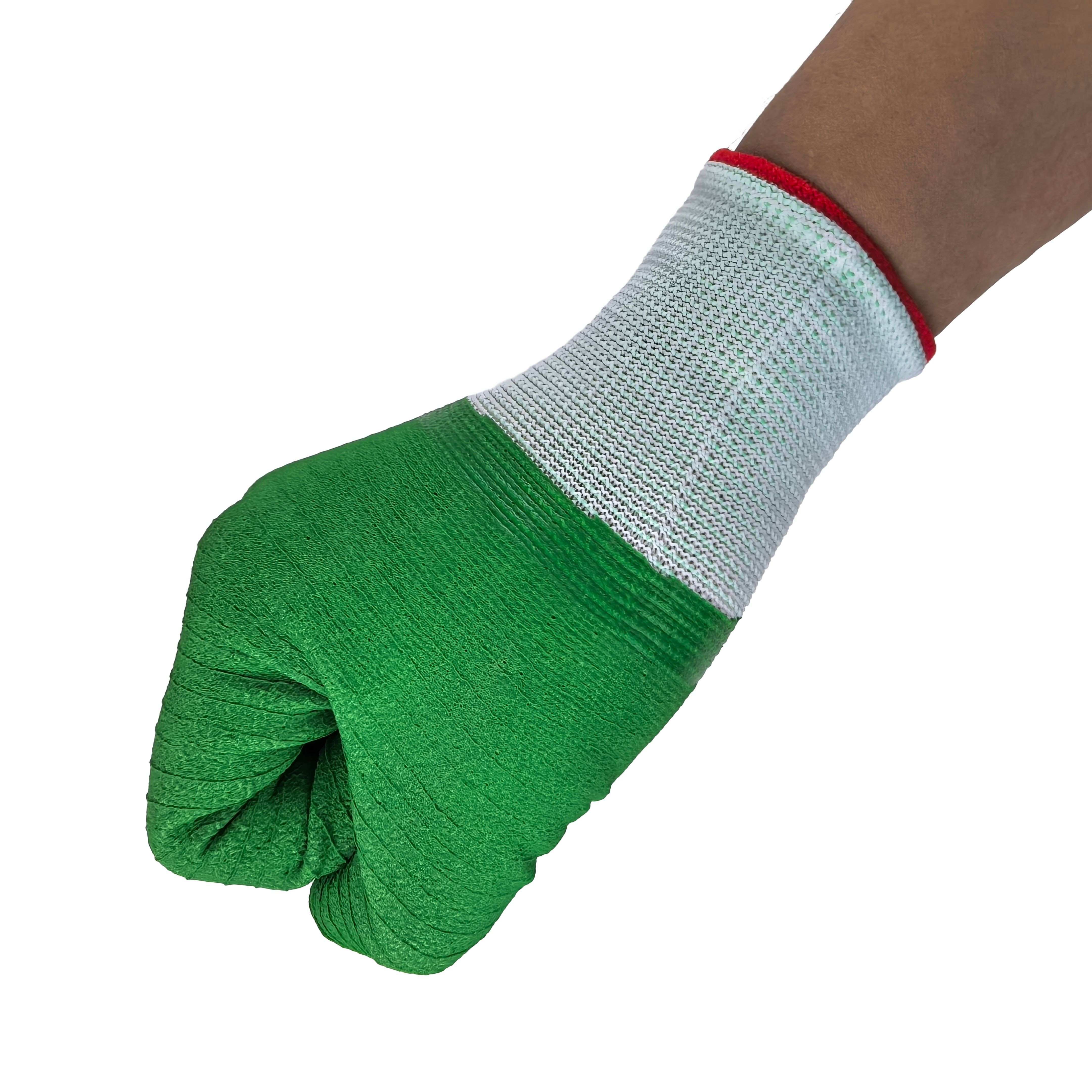 Crinkle Wave Latex Coated Gloves 13G Nylon Lined for Industrial Grip Enhancement & Chemical Resistance