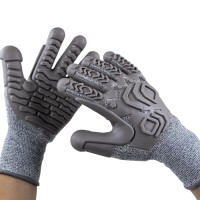 Cut Resistant & Anti-Impact HPPE TPE Molded Gloves 13G for Heavy Duty Workshop Safety