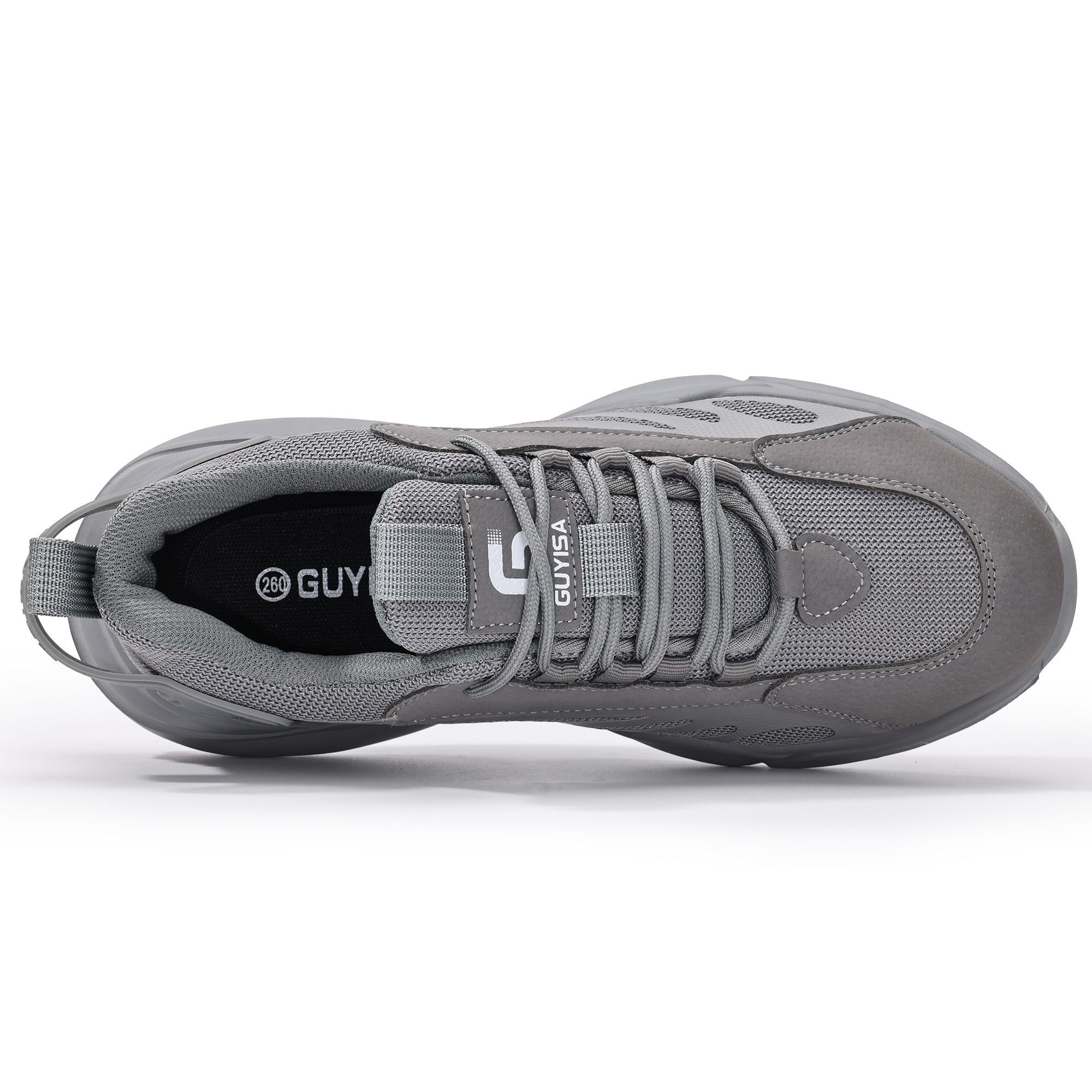 GUYISA Athletic Leather Safety Shoes Anti Puncture Lightweight Steel Toe for Logistics Light Construction