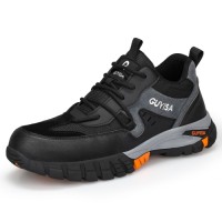 GUYISA Mens Anti-Puncture Impact-Resistant Steel Toe Shoes for Industry Construction New Arrival Foot Protection Safety
