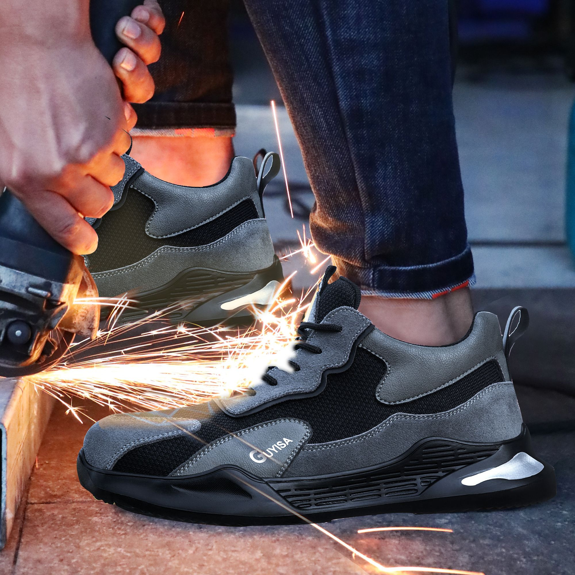 Lanoudun Winter Safety Shoes Insulated 10KV Sports Safety Shoes for Men